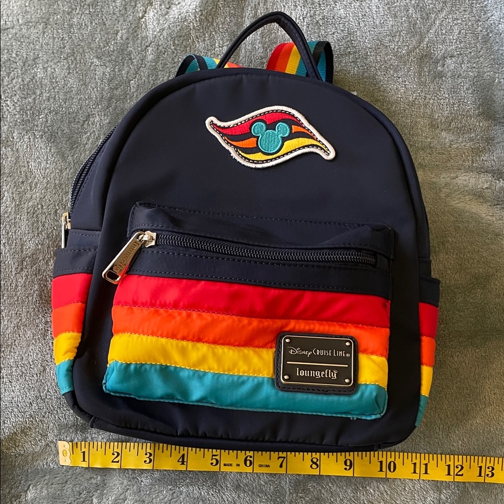 Disney Cruise Line x Loungefly Mini Backpack – Rainbow Straps (12”) - Picture 8 of 9